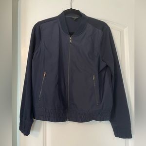 Banana Republic, Navy Bomber Jacket with Zipper Size M